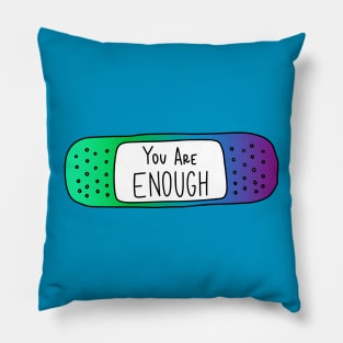 You Are Enough - Mermaid Colors Pillow