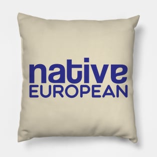 Native European Blue Pillow