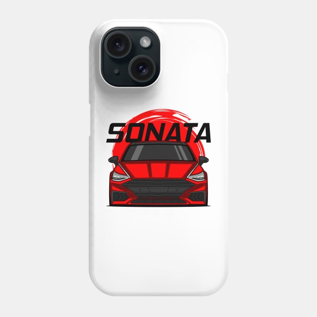 Front Red Sonata Sedan 8 Gen Phone Case by GoldenTuners