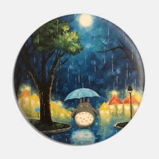 TotorGogh "Neighborhood Forest Terrace at Night" Pin