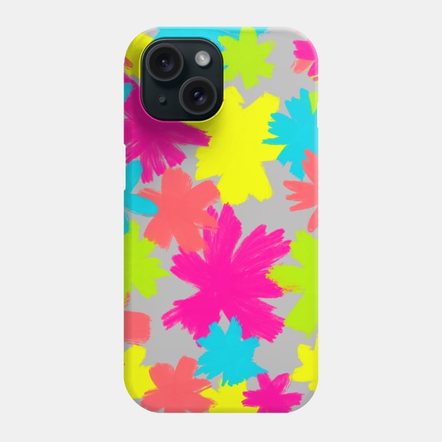 Neon flowers Phone Case by AS.PAINTINGS