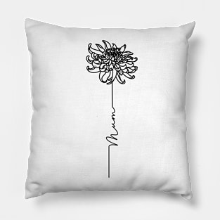 Mothers Day Chrysanthemum Flower - Mum - Commonwealth Spelling Pillow