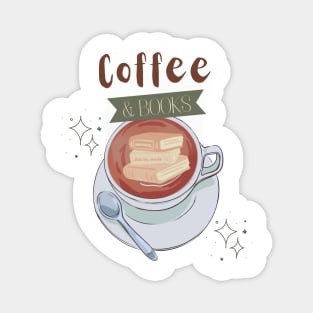 Coffee and Books Magnet