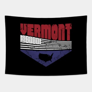 Retro Vintage Vermont USA Tapestry