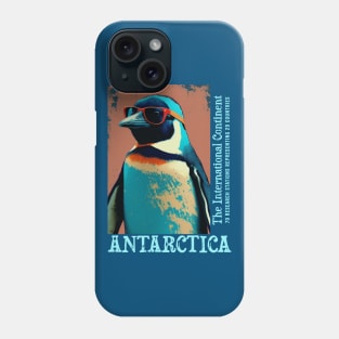 Antarctica Cute Penguin with Glasses Antarctic Science Phone Case