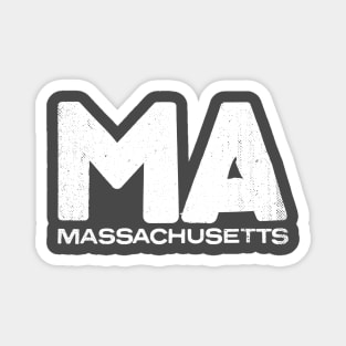 MA Massachusetts State Vintage Typography Magnet