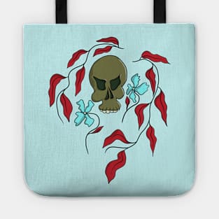 Floral skull Tote