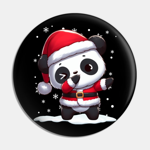 Panda Dabbibg Dab Funny Panda Bear Christmas Santa Claus Pin by AE Desings Digital