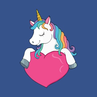 Baby unicorn and heart 3 T-Shirt