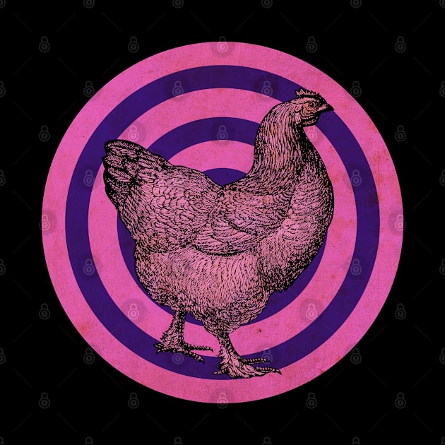Pink Hen Label by CTShirts