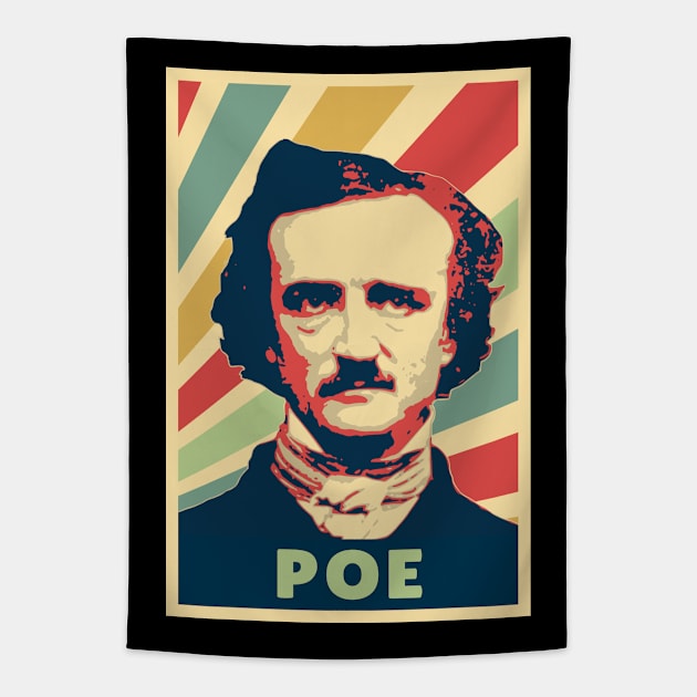 Edgar Allan Poe Vintage Colors Tapestry by Nerd_art