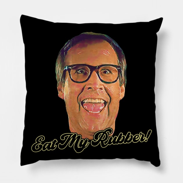 Christmas Vacation - Eat My Rubber! Pillow by karutees