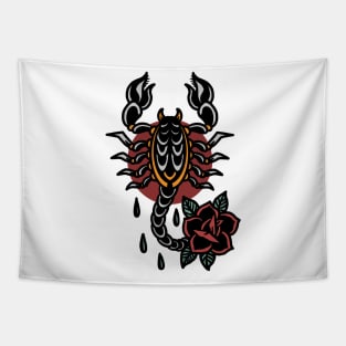 scorpion rose tattoo Tapestry