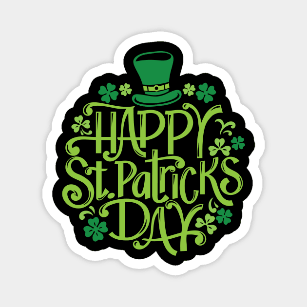 happy st patricks day Magnet by HBfunshirts