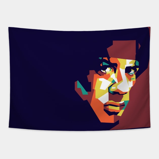 Rambo On WPAP Art Tapestry by pentaShop