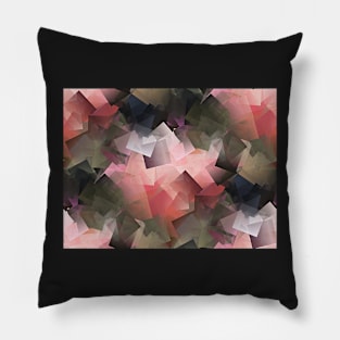 Abstract In Pink, Grey And Green Pillow