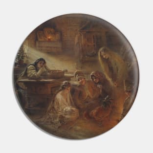 Christmastide Divination by Konstantin Makovsky Pin