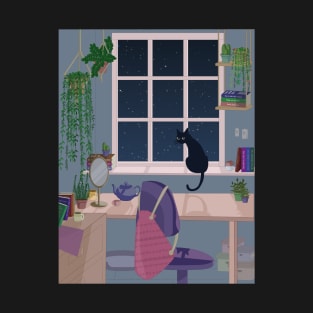 Cat and plant room T-Shirt