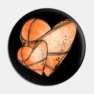 Basketball heart Pin