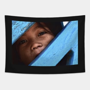 Cambodge - Regard d'enfant Tapestry