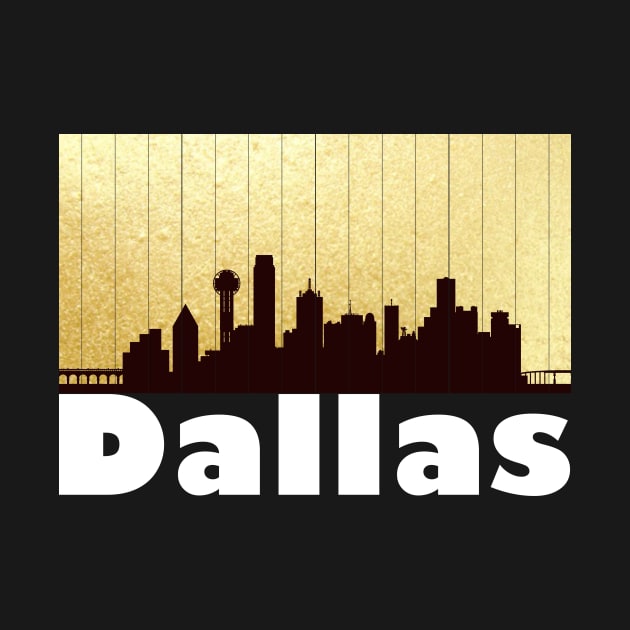 The Love For My City Dallas Skyline Great Gift For Everyone Who Likes This Place. by gdimido