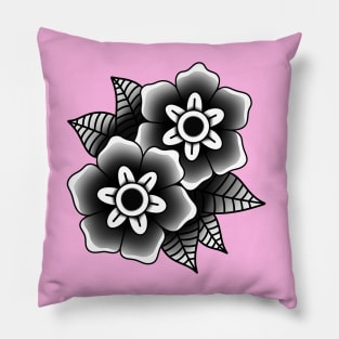 Blackwork flowers Pillow