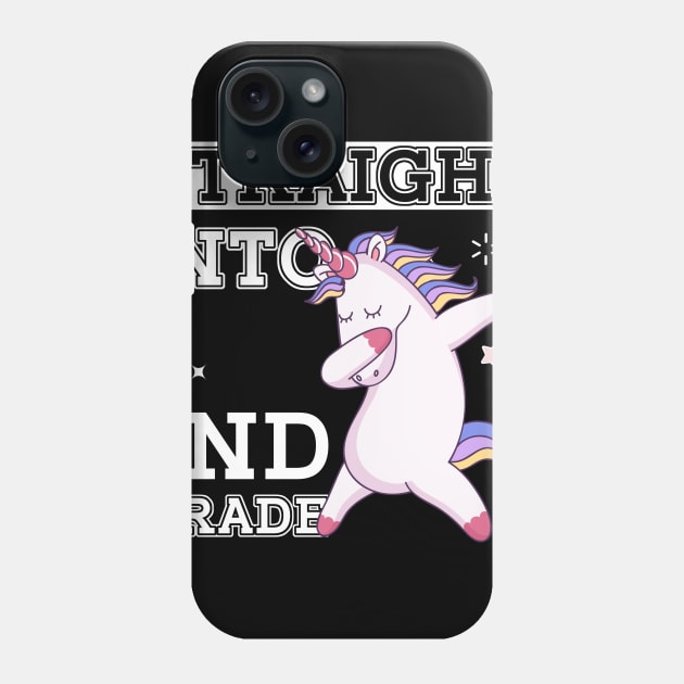 Straight Outta 2nd Grade Unicorn Back To School Gift Phone Case by kateeleone97023