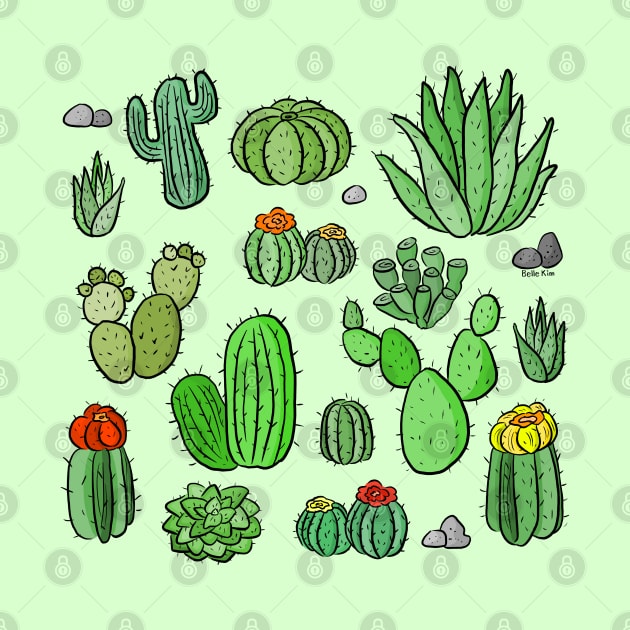 Cactus and succulent print by doodletokki