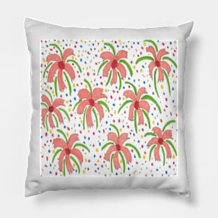 Tropical Fiesta Floral Pattern Pillow