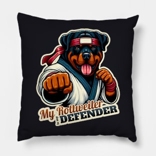 Karate Rottweiler Pillow