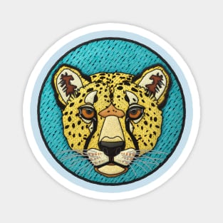 Lucky Cheetah Patch Magnet