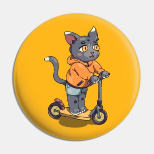 cat on a scooter Pin