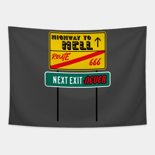 highway 2 hell Tapestry by xxtinastudio