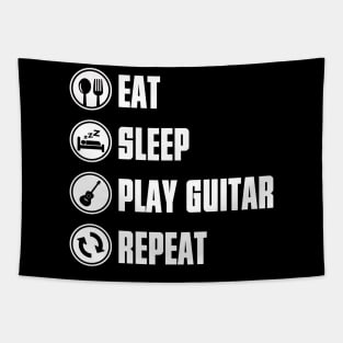 Eat Sleep Play Guitar Repeat Tapestry