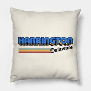 Harrington, Delaware / / Retro Style Design Pillow