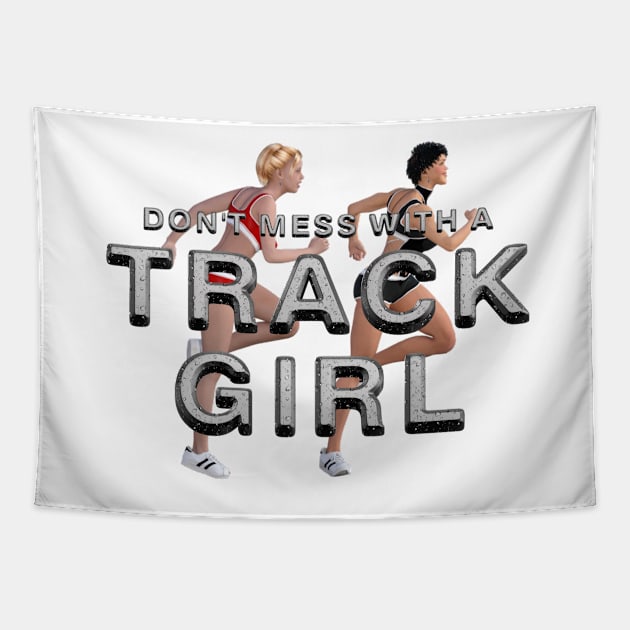 Track Girl Tapestry by teepossible