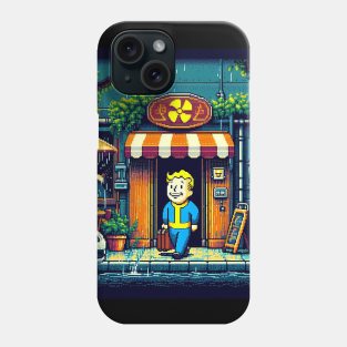 Pixel Art VaultBoy Tokyo City 2048 Phone Case
