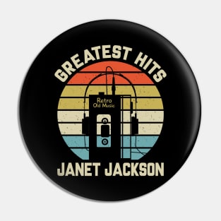 Greatest Hits Janet Retro Walkman Jackson Vintage Art Pin