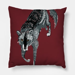 British Columbia grey wolf Pillow