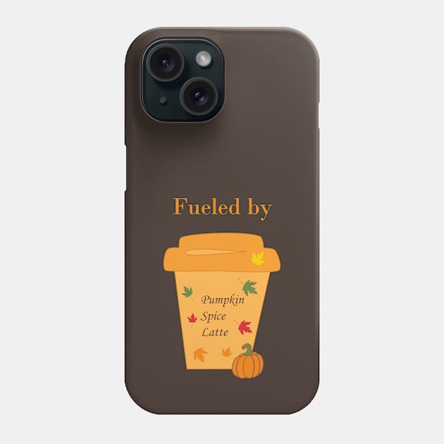 Fueled by Pumpkin Latte Phone Case by Anke Wonder 