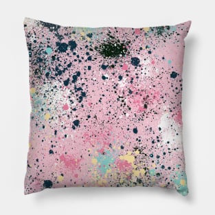 Pocket - INK SPLATTER DUST PINK PASTEL Pillow