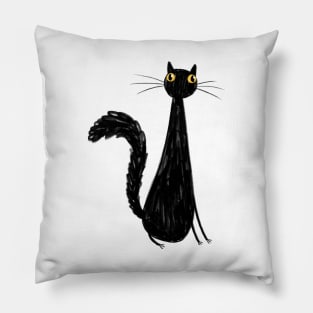 Black Kitty Pillow