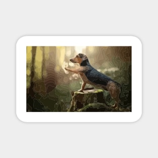 Dachshund Digital Painting Magnet