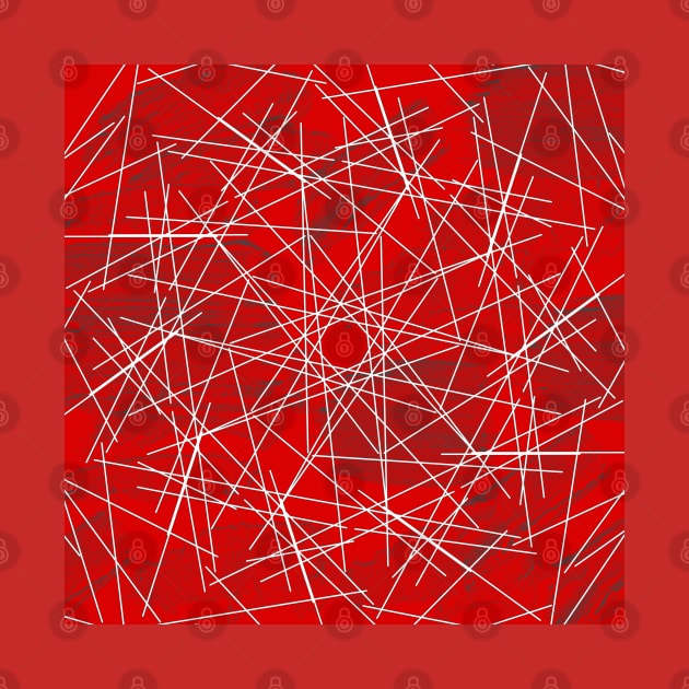 Red grunge geometric design by jen28