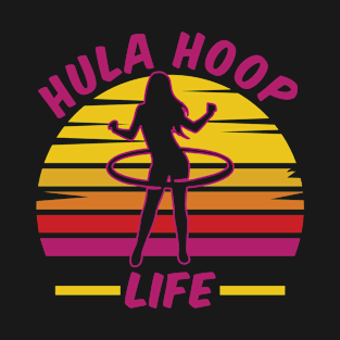 Hula Hoop Life Vintage Motif Gift Women T-Shirt