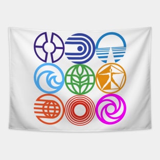 Retro Epcot Logos Tapestry