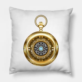 Steampunk pocket watch Pillow