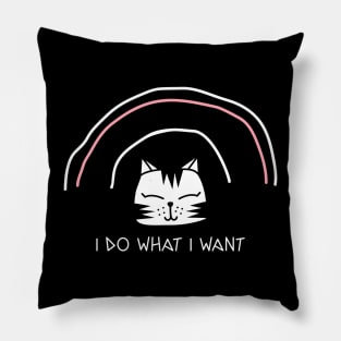 Cat design- I do what I want Pillow