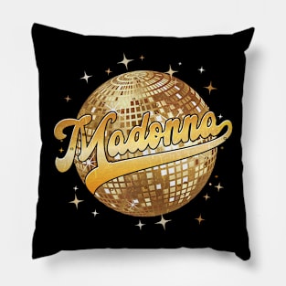 Golden Love Heart Madonna Retro Disco Pillow