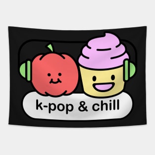 K-Pop And Chill | Cute Foods Tapestry